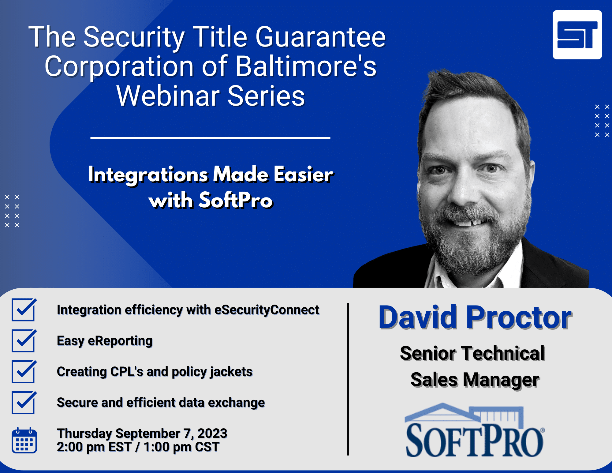 This is a webinar about the title insurance software integration between SoftPro and eSecurityConnect.