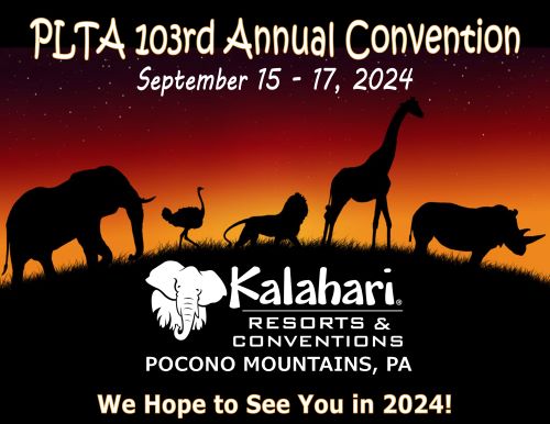 Promotional graphic for the 10rd annual PLTA Convention
